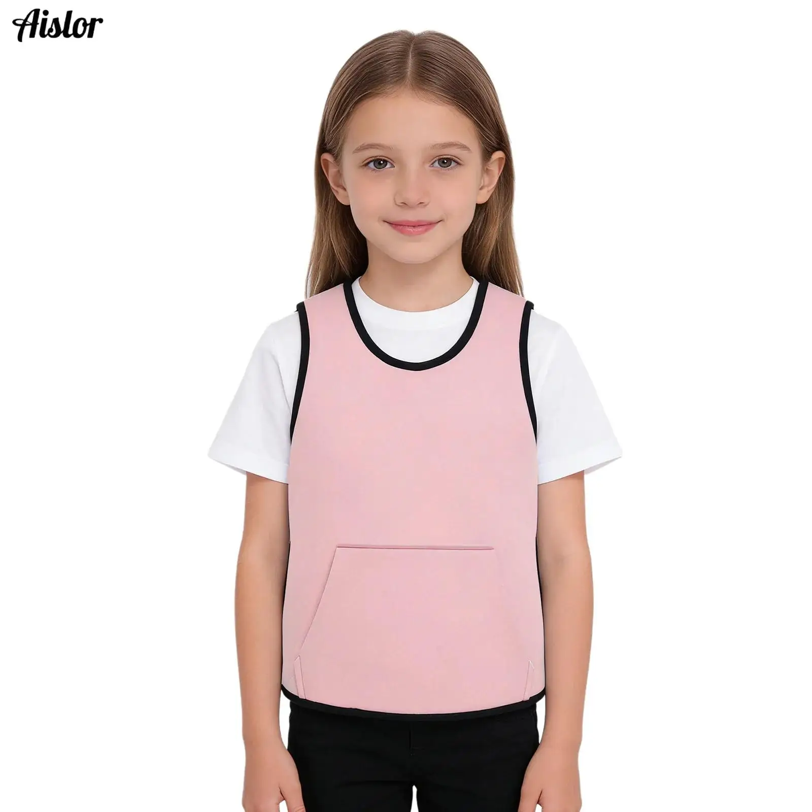 

Boys Girls Adaptive Vest Adjustable Hook-And-Loop Sensory Processing Disorder Vest Deep Pressure Comfort Tops for Special Needs