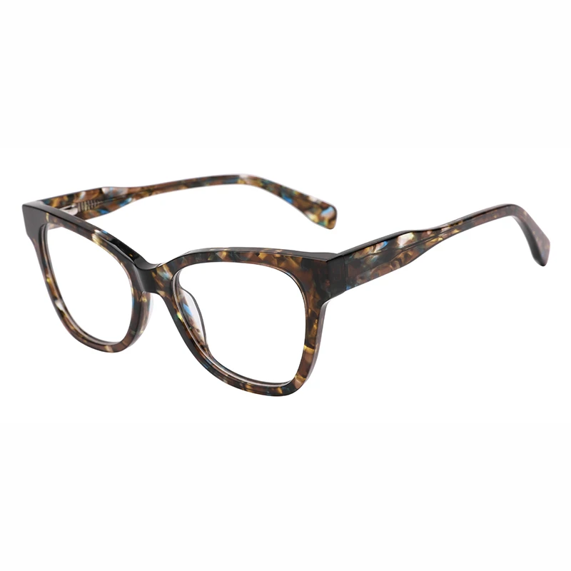 Kirka Female Eyewear Acetate Butterfly Glasses Frame Optical Glasses Laminating Color Wide Temple for Ladies&Women WD2240