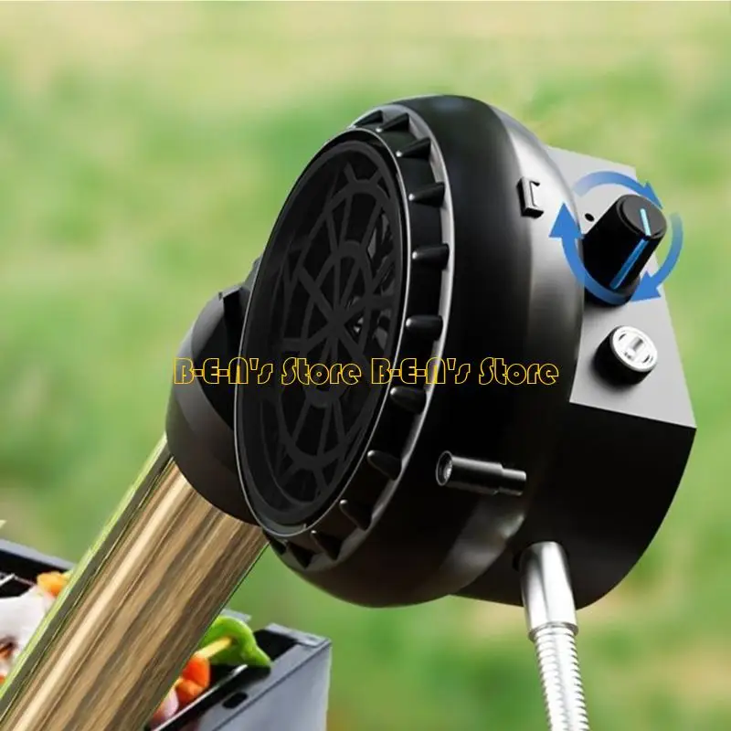 

Y1AD BBQ Blower for Outdoor Cooking, USB Rechargeable Handheld Fan Bellows with Aluminum Tube