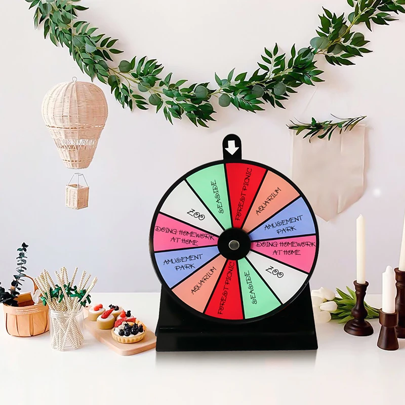 Wheel Prize Spin Game Fortune Party Turn Plate Wall Carnival Raffle The Draw Tabletop Lottery Machine Winner Fun Turntable