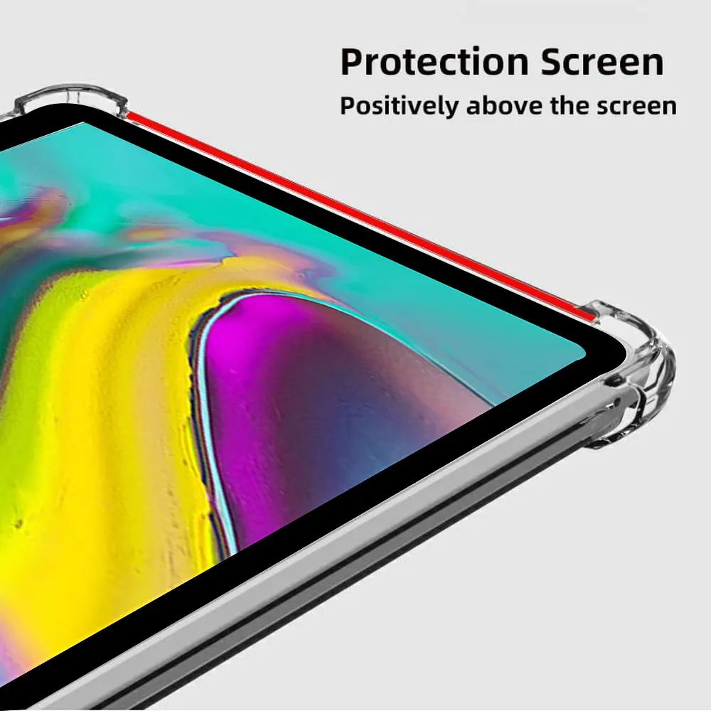 Przezroczysta poduszka powietrzna pokrywa dla Samsung Galaxy Tab S5e 10,5 "2019 SM-T725 T720 miękki TPU silikonowy futerał ochronny na tablet Anti-drop — zdjęcie produktu 5