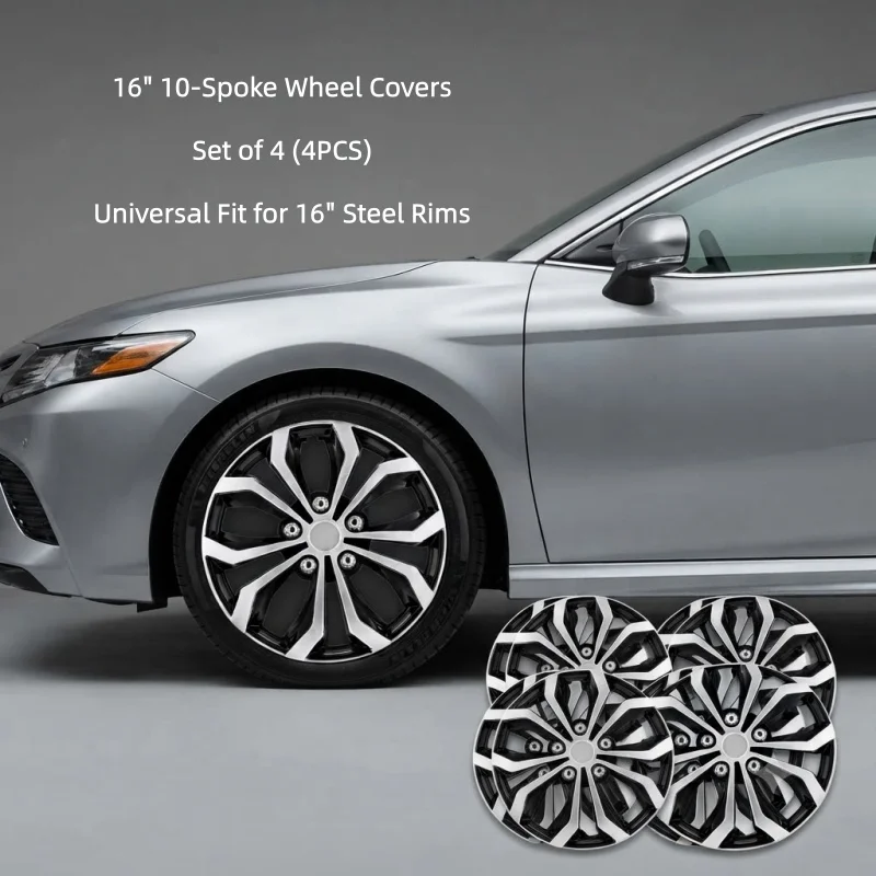 16 Inch Universal Japanese Style Car Wheel Hub Caps Rim Protector Covers 10 Spoke & 20 Spoke Styling Exterior Accessories 4pcs