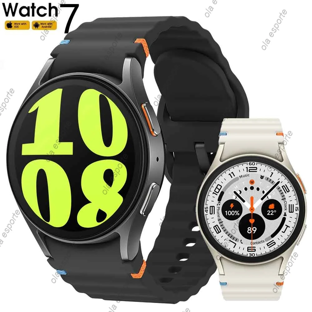 New For Samsun Galax Smartwatch7 Women AMOLED Health Monitor Watch Waterproof Voice Assistant BT Call NFC Smart Watch 2024 Men