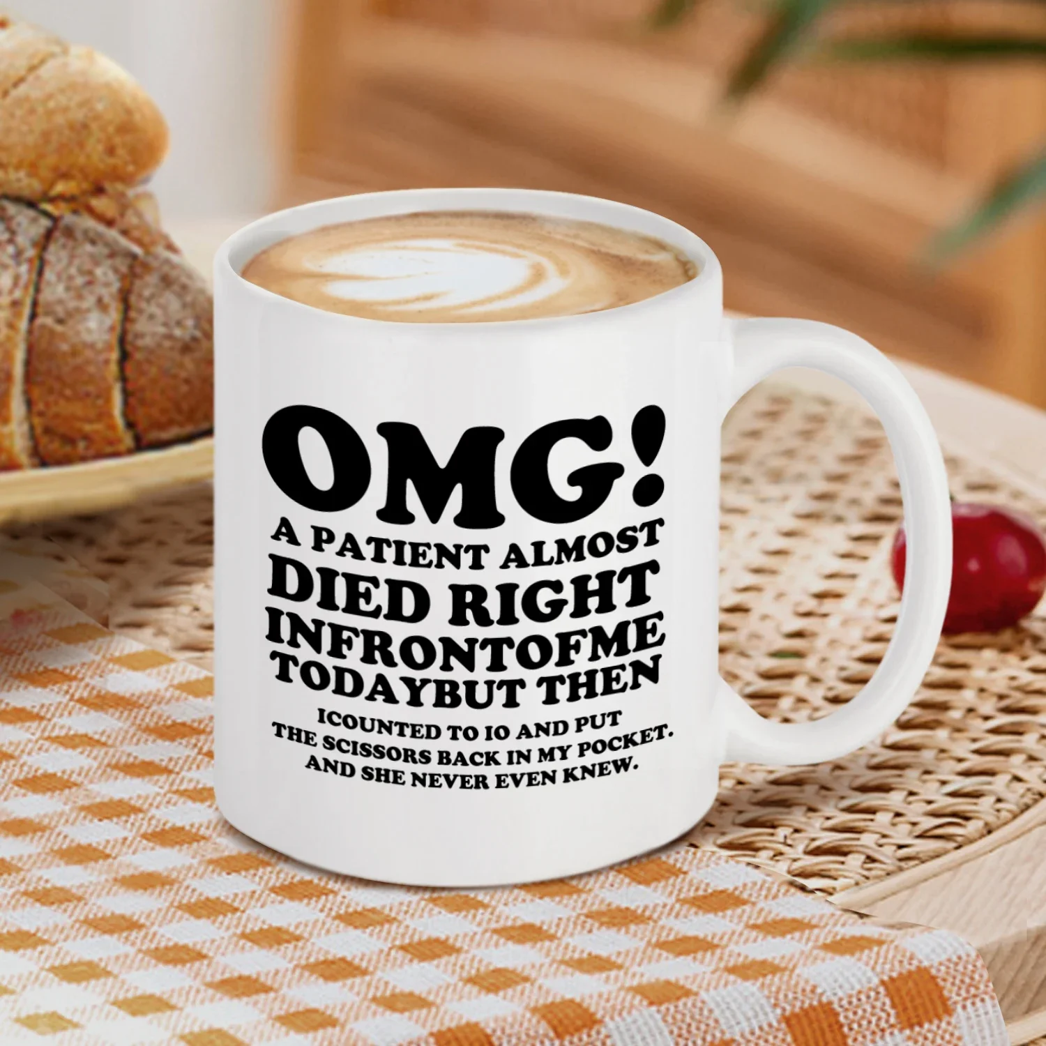 1pc, Nurse Doctor Coffee Mug, 320ML Porcelain Coffee Cups,Funny Quotes Water Cups, Summer Winter Drinkware,Birthday Gifts