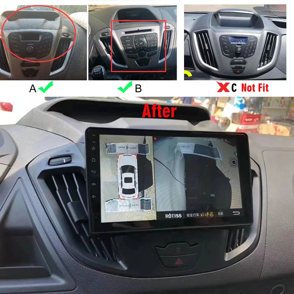 Autoradio For Ford Transit Tourneo Custom 2012-2021 Car Radio WIFI Android Stereo Multimedia Player Screen Head Unit Navigation