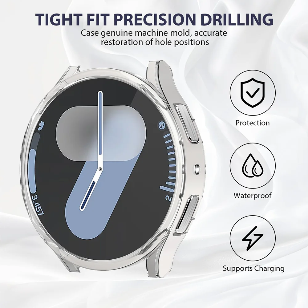 2 แพ็ค + ไนลอนสําหรับ Samsung Galaxy นาฬิกา 7 6 5 4 40 มม.44 มม.Alpine LOOP Band PC Protector ฝาครอบกันชนสําหรับ Galaxy นาฬิกา 7