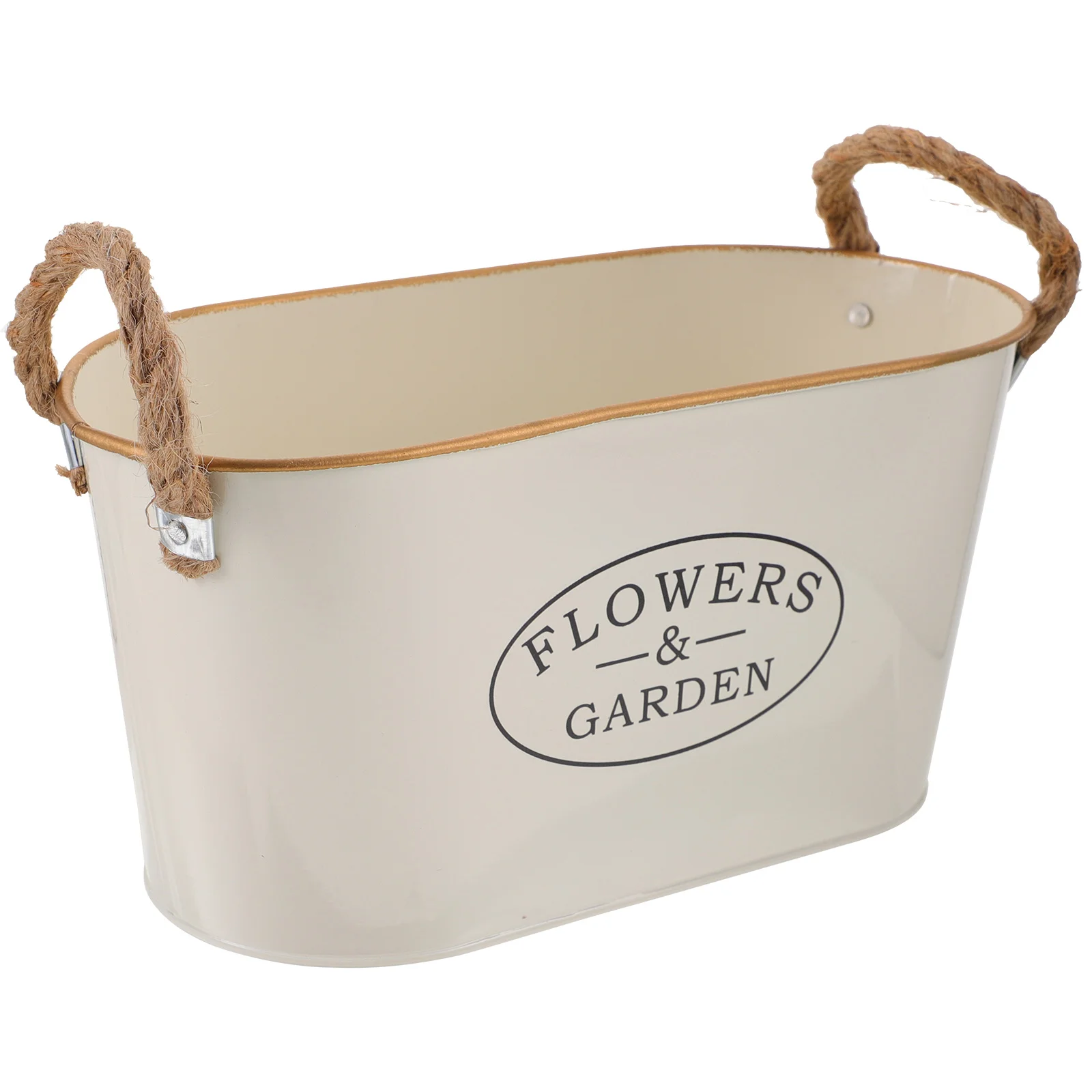 Tin Flower Pot Metal Tub Rustic Bucket Pots Succulent Planters Arrangement Container Buckets for Party Flowerpot