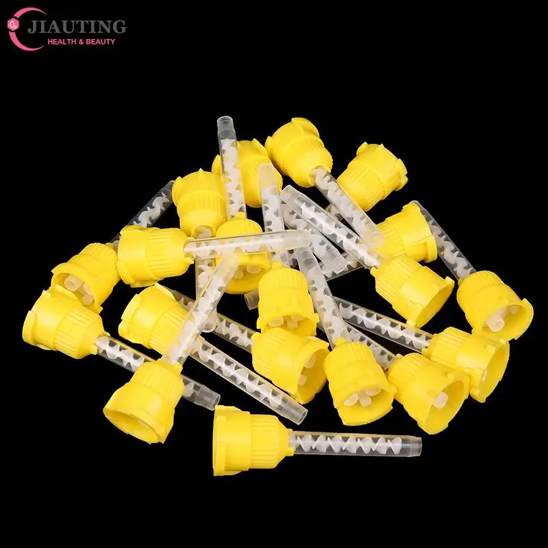 50/100Pc Dental Materials Dentistry Silicone Rubber Conveying Mixing Head Disposable Impression Nozzles Mixing Tips Mixing Tube