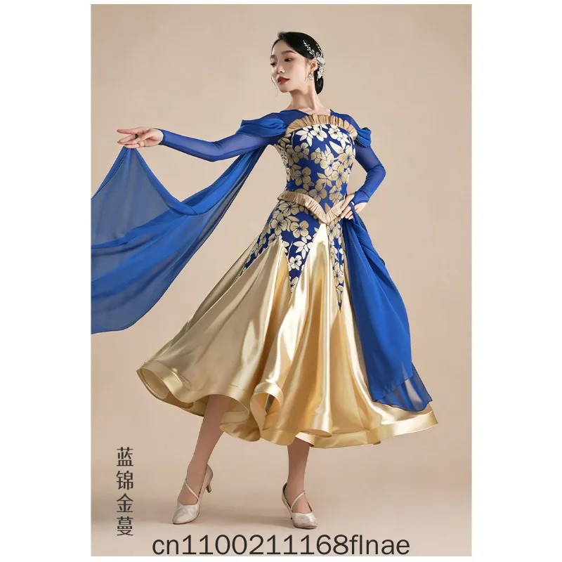 Modern Dance Dress Competition Dress Waltz Dress New Professional Social Dance Performance Dress Dress for Women