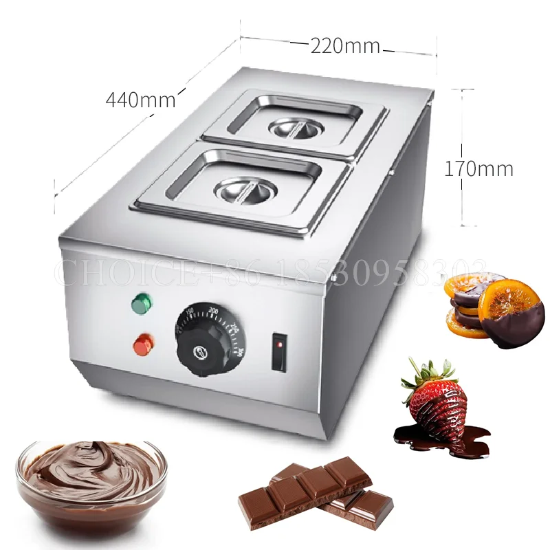 Chocolate Melting Pots Automatic Constant Temperature Double Hot Dipping Machine Cylinder Electric Warmer Melter Tempering Cream