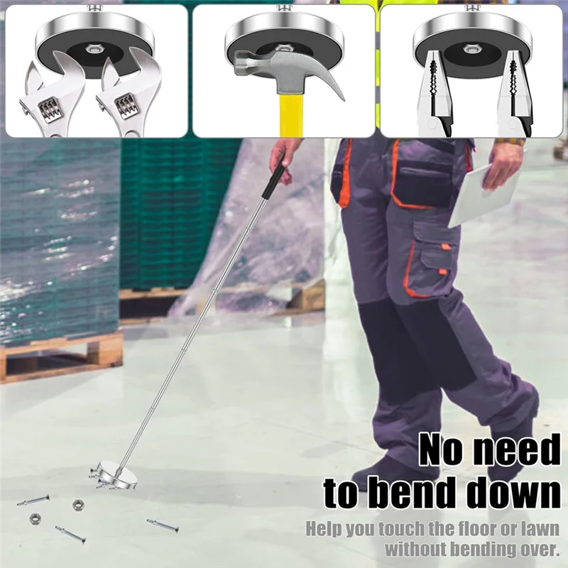 

AT05-35LB Магнитная подметальная машина Телескопический инструмент для захвата Винты Детали Finder Выдвижная ручка От 8,3 до 33 дюйма Винт для захвата гвоздей