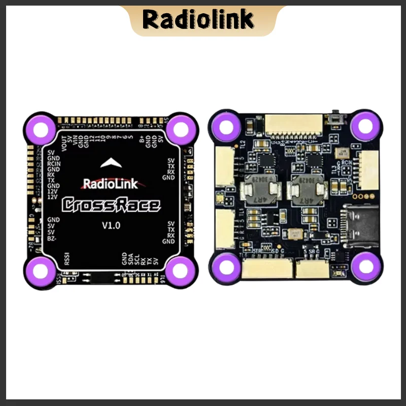 Radiolink CrossRace Flight Controller 12CH Output OSD Integrated, Compatible 4-in-1 ESC Plug-and-play and 2-8 Axis Multirotor