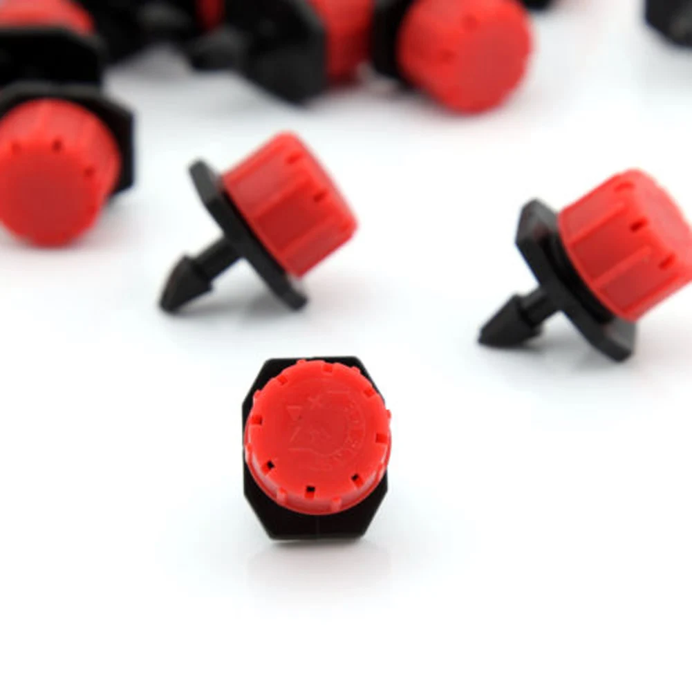 300Pcs Water Dropper Head Adjustable Flow Head Drippers Water Saving Anti-clogging Micro Flow Water Dropper Head 100Pcs/Bag