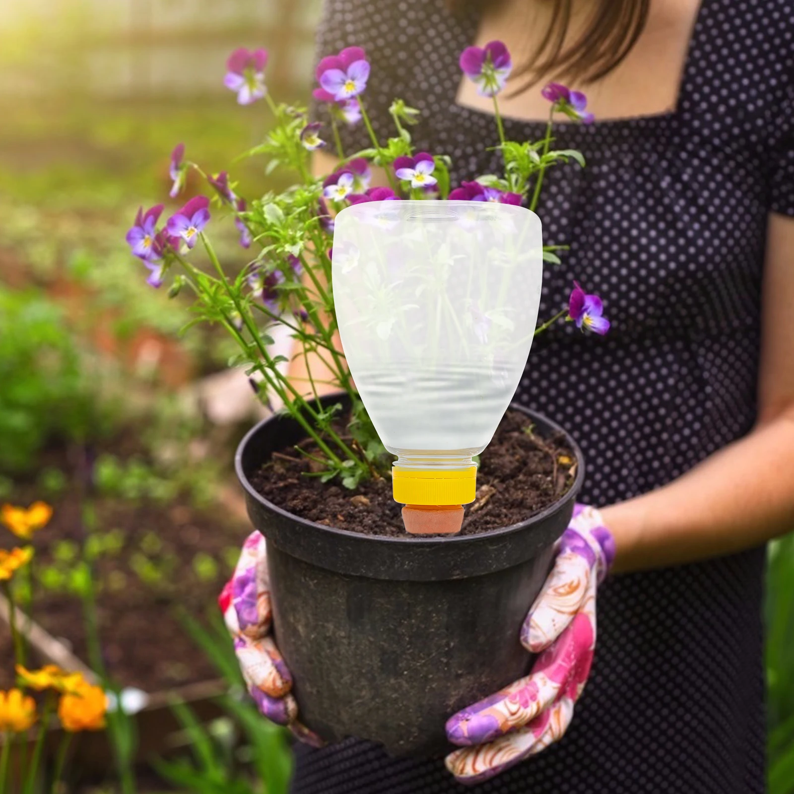 

1pc Self Watering Irrigator Automatic Drip Watering Device Slow Release Waterer For Plants Bonsai Garden Home Large Capacity