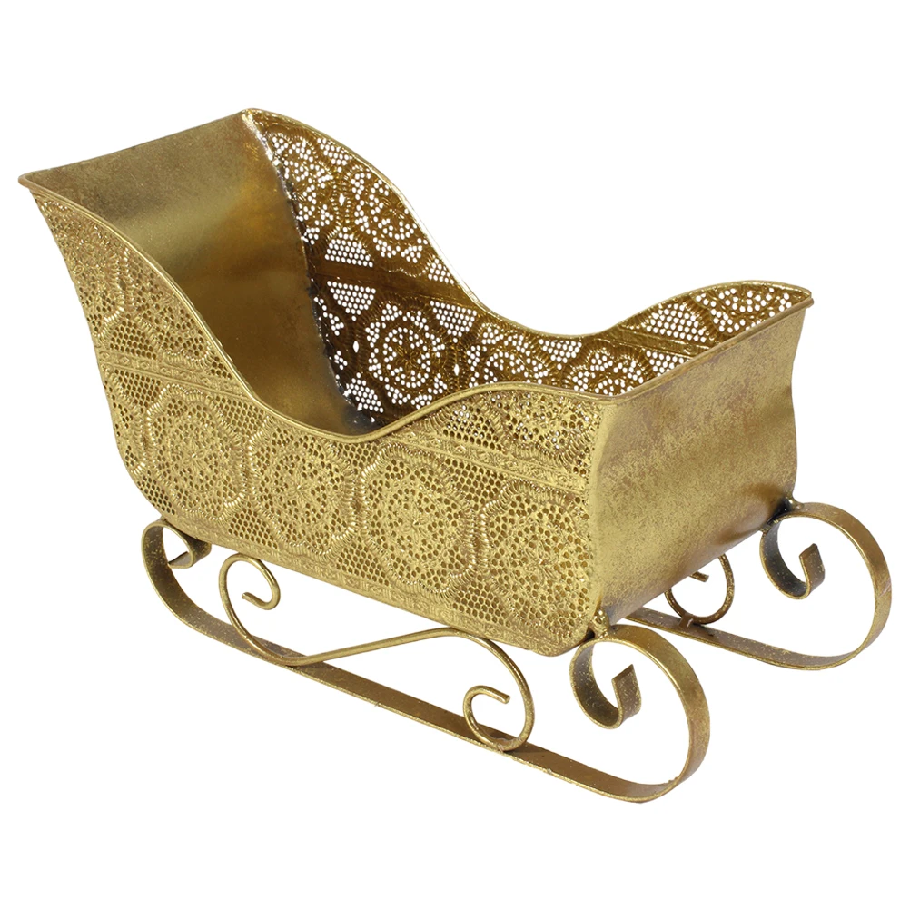 

Mini Metal Christmas Sleigh Rustic Vintage Santa Sleigh Decor For Mantel Desktop Tabletop Holiday Display Xmas Party Centerpiece