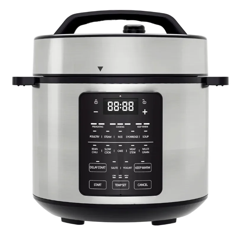 EDX Instant Cooker 6 Quart 7-in-1 Electric Pressure Cooker Multi-Function Features & Stainless Steel Pot