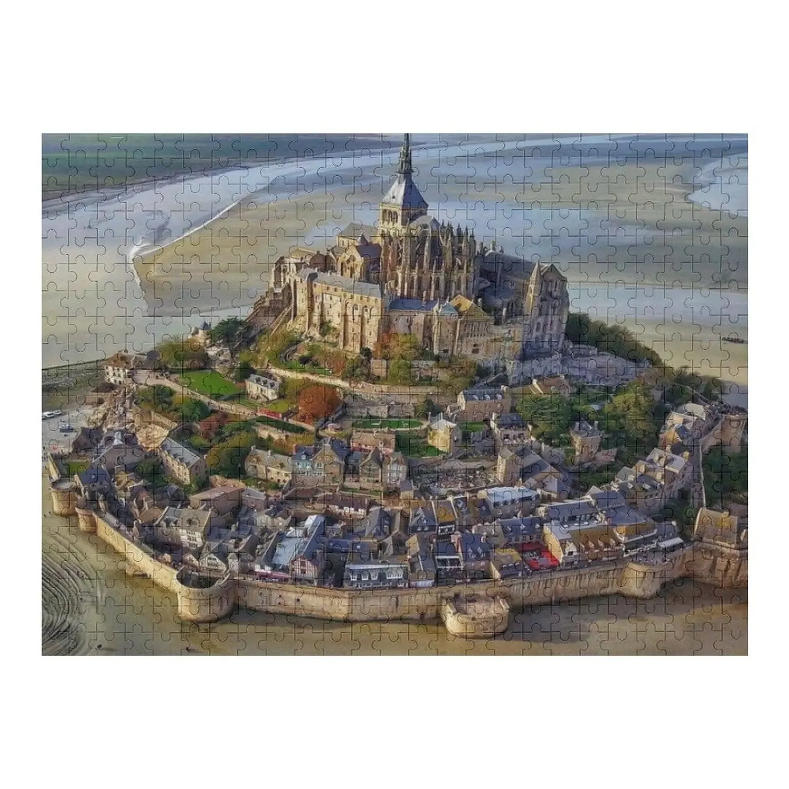 

Mont Saint Michel Jigsaw Puzzle Jigsaw Custom Wooden Name Picture Works Of Art Puzzle