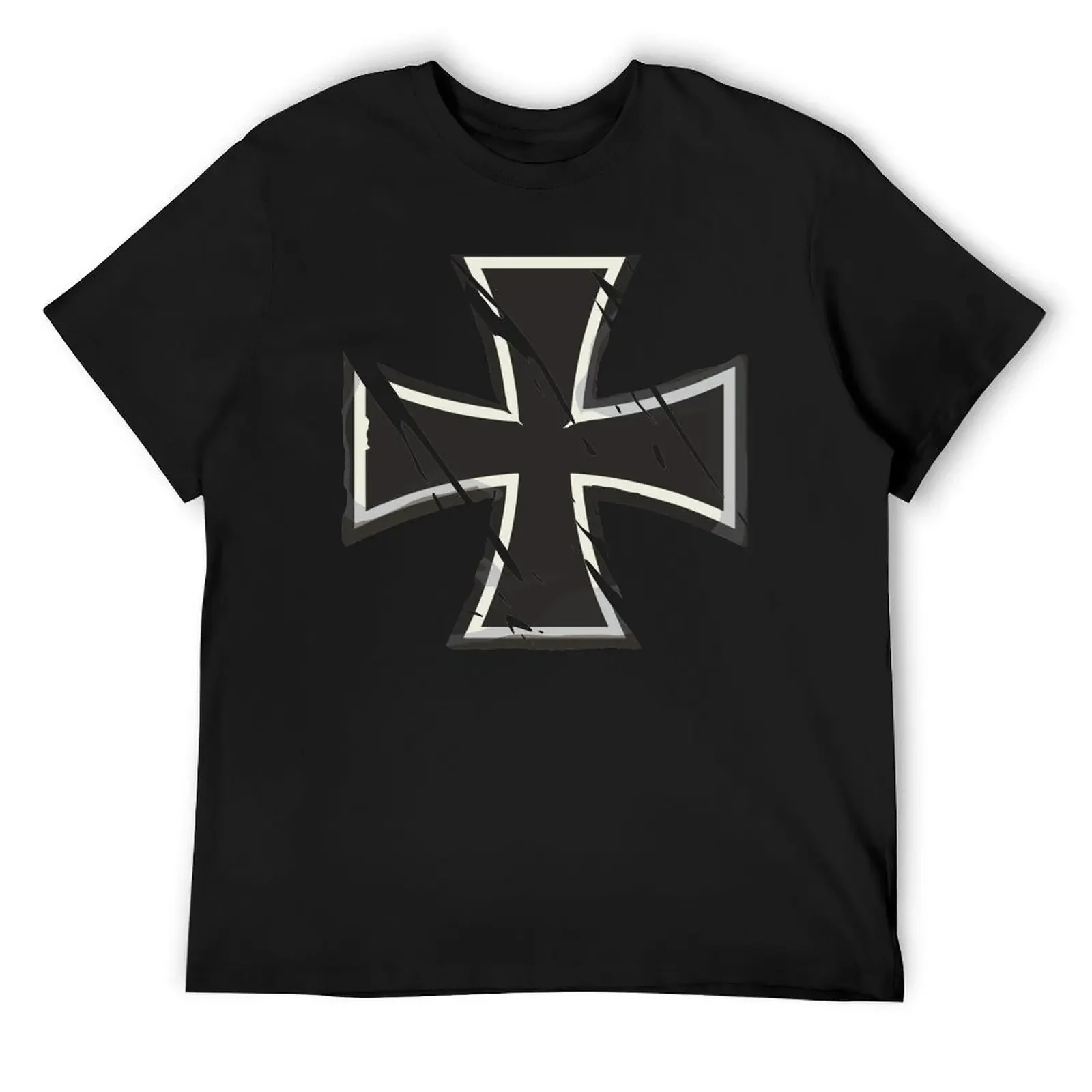 

Damaged Iron Cross T-Shirt Aesthetic clothing oversized t shirt cotton man t-shirts essential t shirt funny t shirts men
