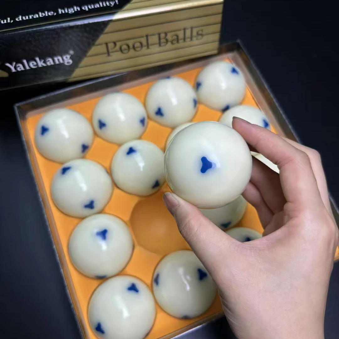 8A جودة البلياردو اكسسوارات 57.2 مللي متر جديلة الكرة مع 6 الأزرق/الأسود مثلث شكل النقاط 2-1/4 "البلياردو بركة الكرة مجموعة 16 قطعة/صندوق #3