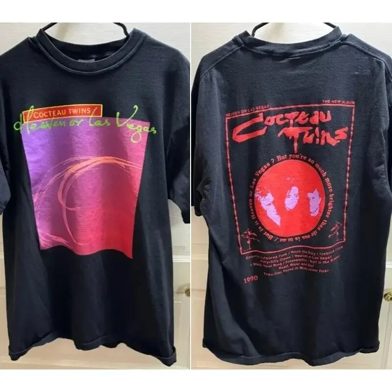 Cocteau Twins Band 2 Side Heaven Or Las Vegas Black T Shirt Remake