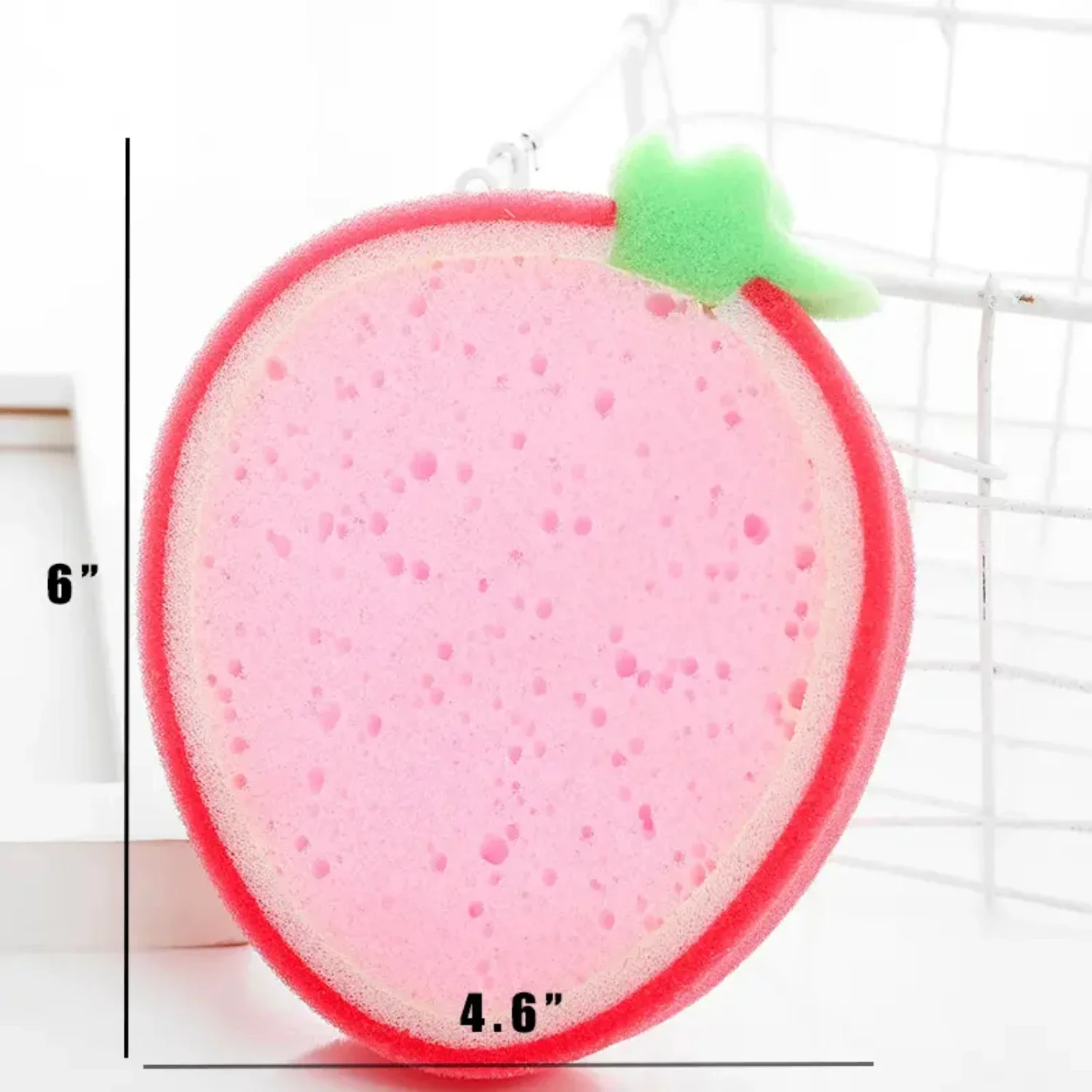 Thickened Multifunctional Cleaning Sponge, 1pc Strawberry Fruit Dishwashing Sponge - Gentle on Dishes, Eco-Friendly Sponge for K