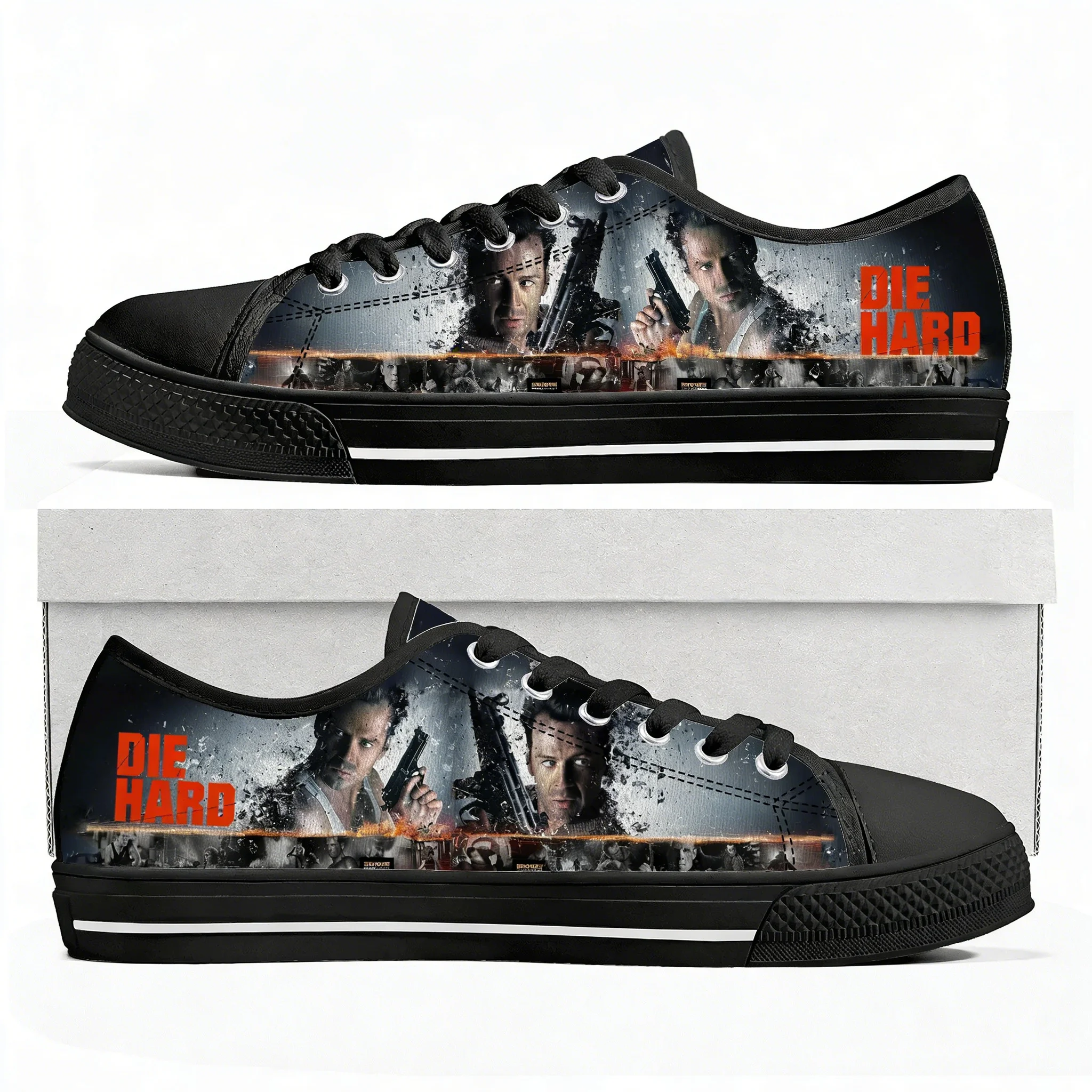 

Кроссовки Die Hard Movie Low Top высокого качества, мужские, женские, подростковые, из канваса, повседневные, легкие, для походов