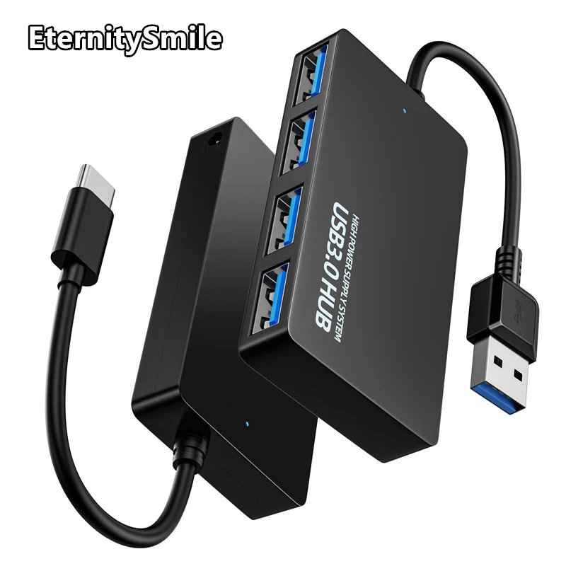 

Высокоскоростной 4-портовый USB 3.0, флешка для настольного компьютера, ноутбука, USB-эспандер, компьютерные аксессуары