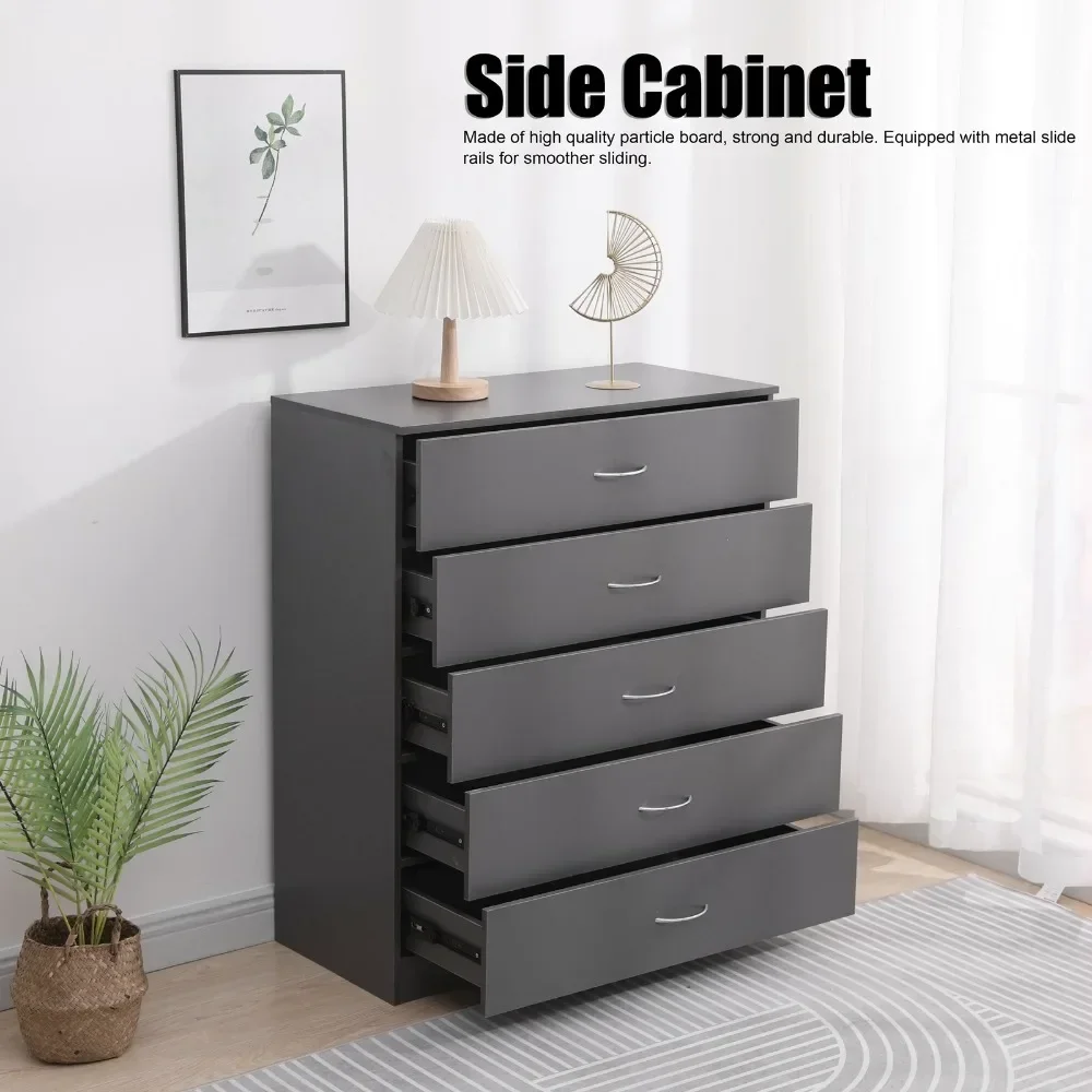 Bedroom Cabinets5 Layers Chest of Drawer Display Table Side Cabinet for Bedroom Living Room Kitchen Hallway,Living Room Cabinets