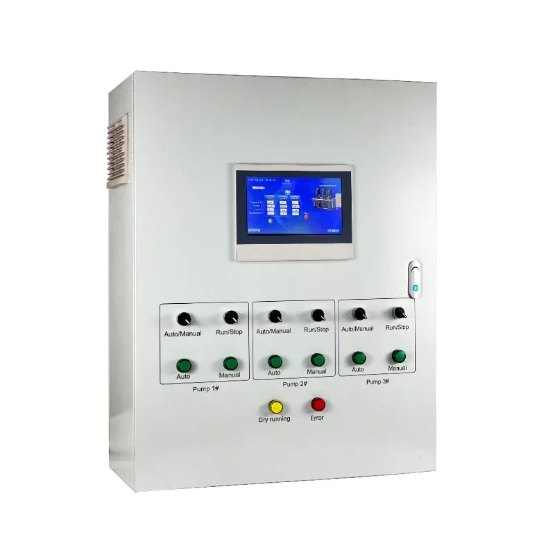 general complete motor control Cabinet Multi pump communication VFD electrical control panel HMI