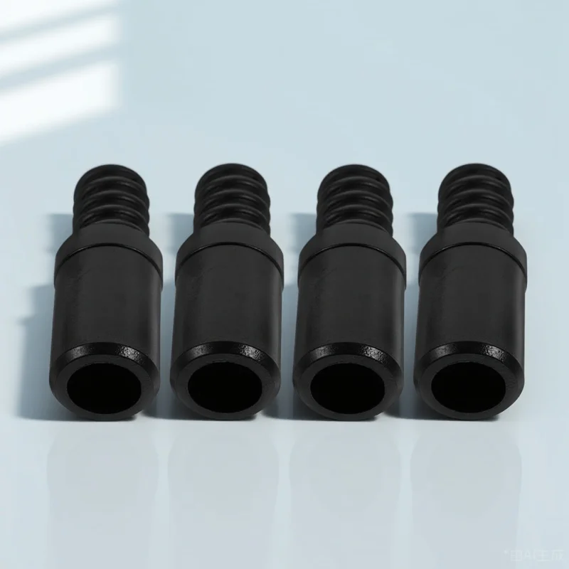 

4pcs Threaded Connector Handle Tips 25mm Black for Extension Poles Broom Mop Plastic End Screw Design Durable Household Cleaning