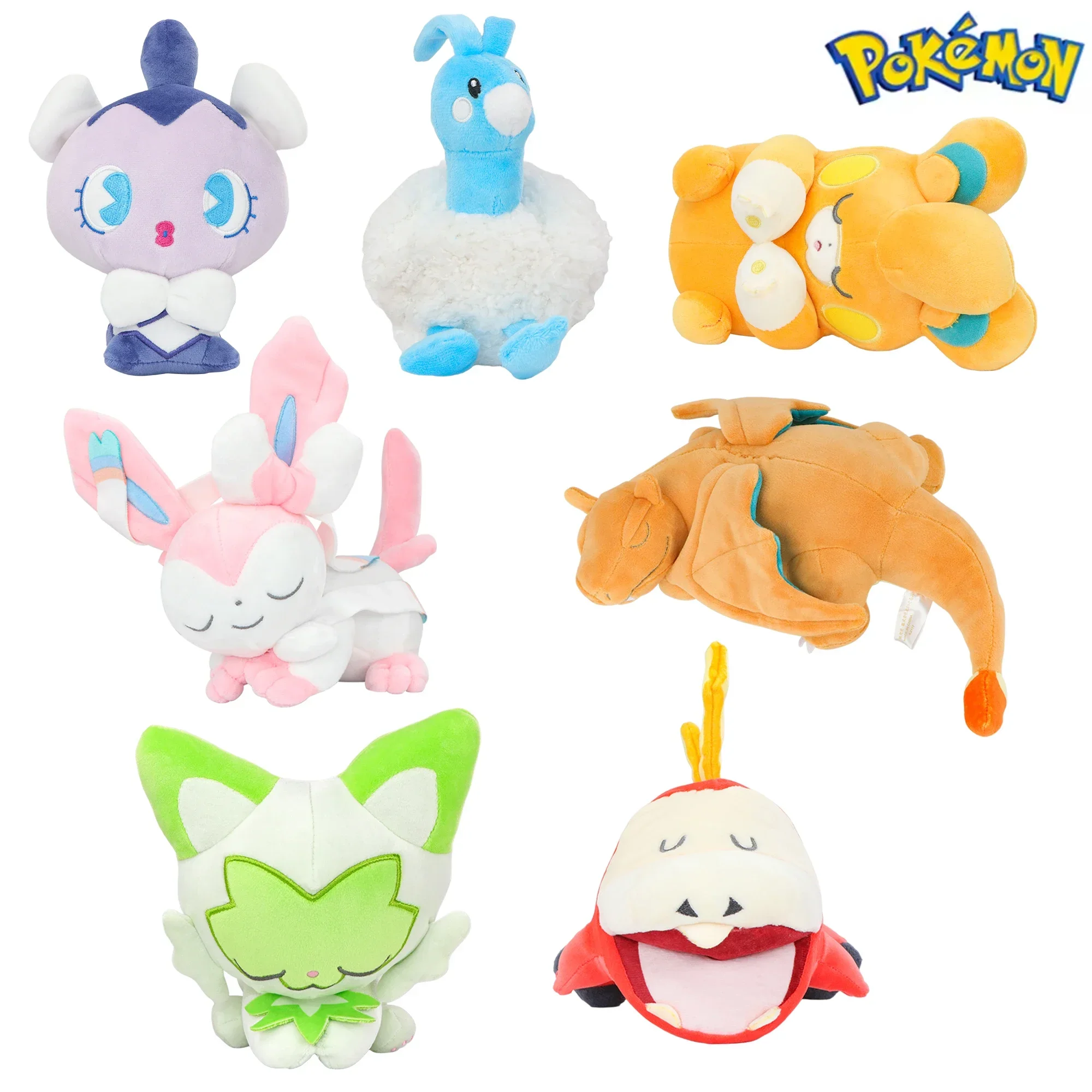 Eevee Sylveon Sprigatito Charizard Fuecoco Pamo ألعاب من القطيفة محشوة الحيوان تحصيل لينة Plushies شخصية كرتونية الدمى 18 سنتيمتر