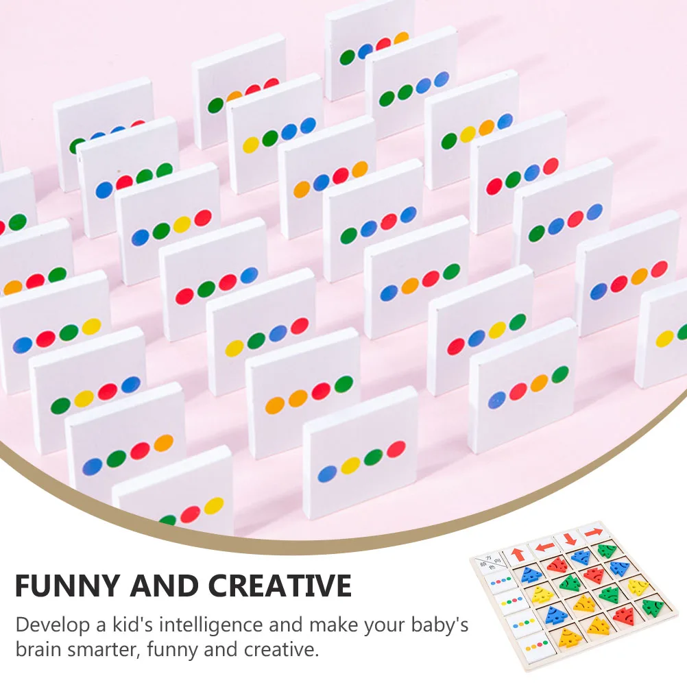 

1 set 1 Set Kids Color Recognition Selected Wood Material Durable Learning Puzzle For Intellectual Development Parent-Children