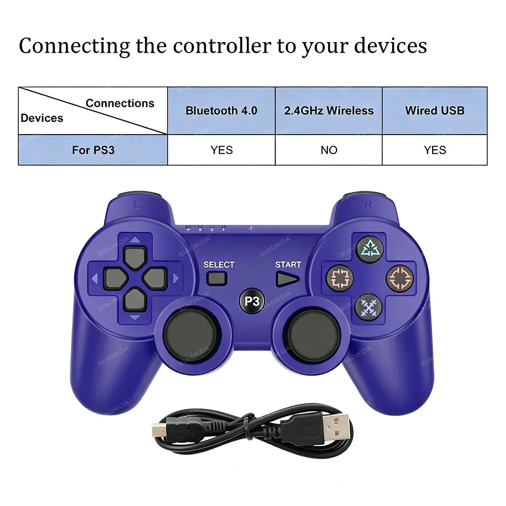 Bluetooth-Compatible Wireless Controller For PS3 Joystick Gamepad For PlayStation 3 Controle Accessories USB PC Game Controller