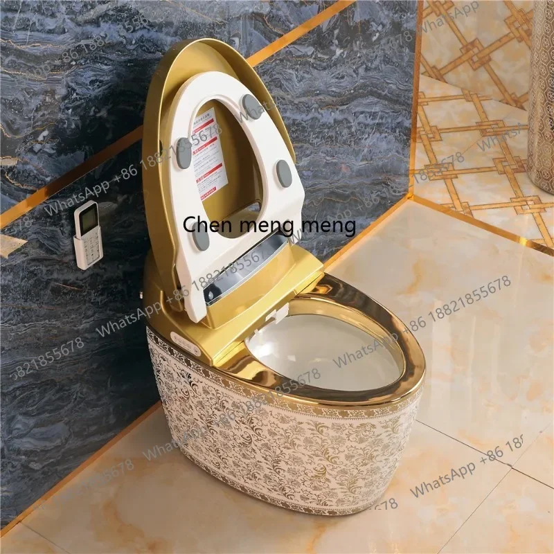 Z189 Golden Color Luxury Milultifuctional Electric Bidet Commode Bathroom Automatic Wc Gold Smart Toilet Bowl F185