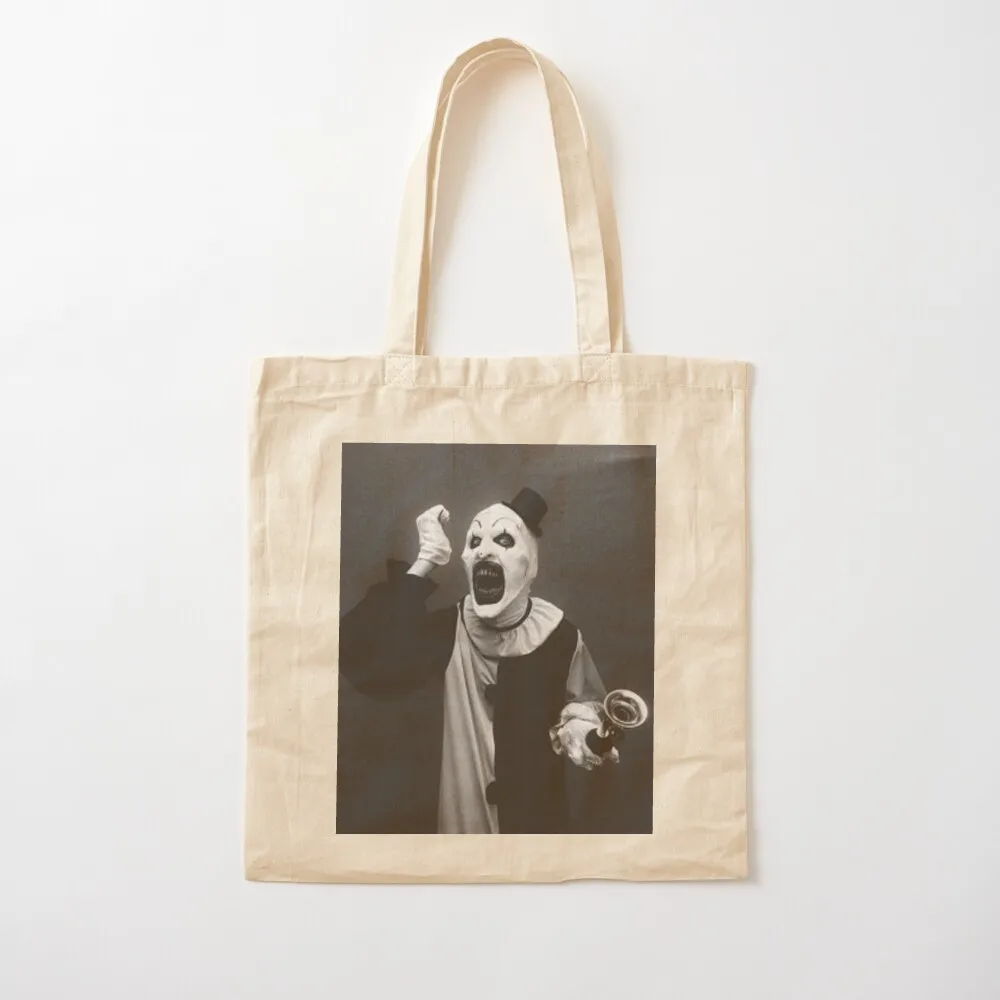 Terrifier art the clown horror Tote Bag canvas tote bags for women Shopper handbag canvas shopping bag