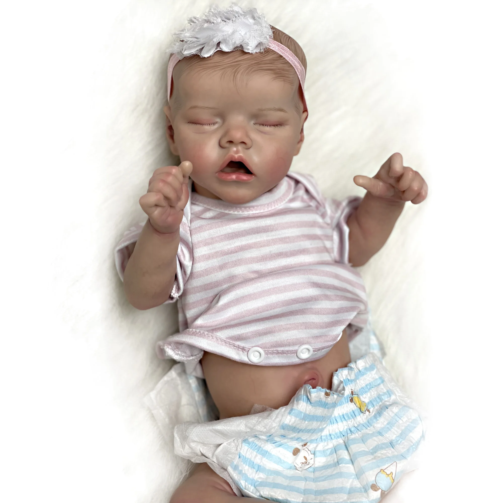 

16 Inch Twins A Full Body Soft Vinyl Reborn Dolls Handmade Painted Bebe Reborn Dolls Waterproof Muñecas Kуклы для девочек