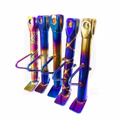 20 22 24cm Motorcycle side stand 304 stainless steel Burnt titanium color kickstand M10 Universal accessories