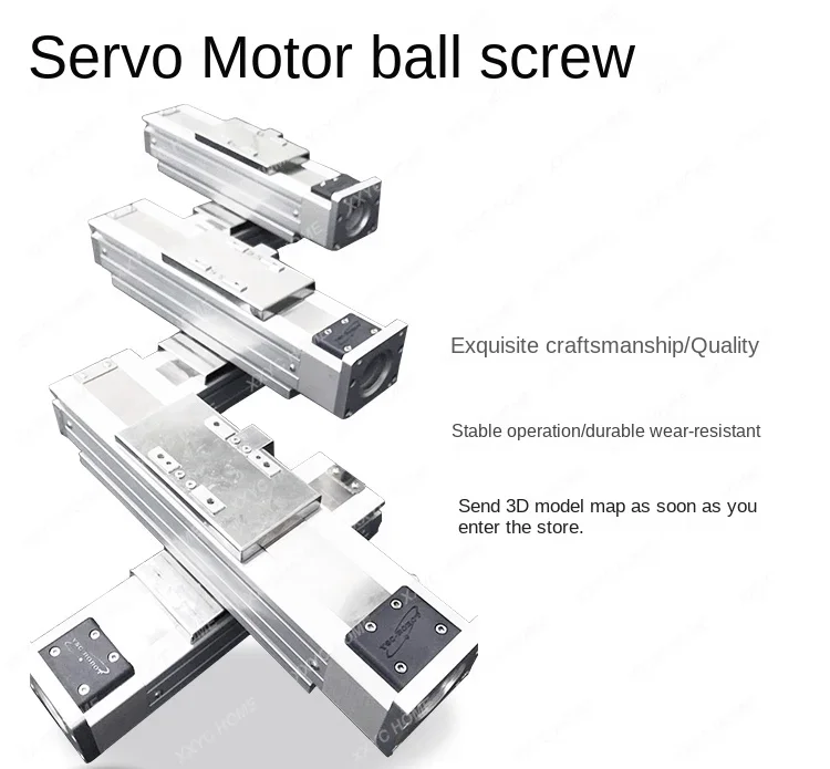 Servo motor stepping timing belt linear ball screw cross slide table small electric guide rail module worktable