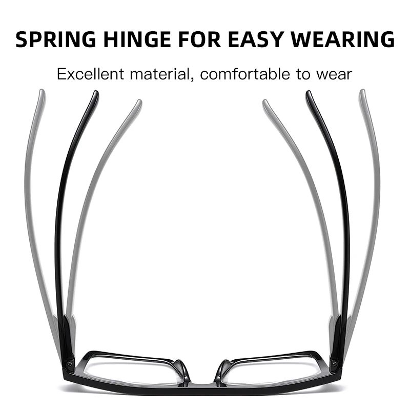 2025New Style Square Frame Big Face Slimming Reading Glasses Trendy Rice Nail Reading Glasses