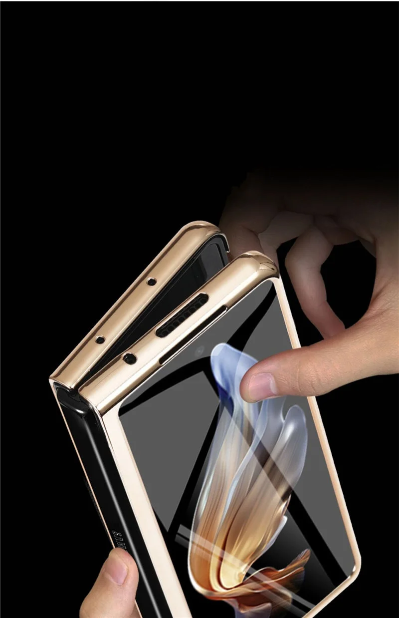 Genuine Leather Flip Case for Samsung Galaxy Z Fold3 4 5 6 W22 W23 W24 Business Bracket Cover