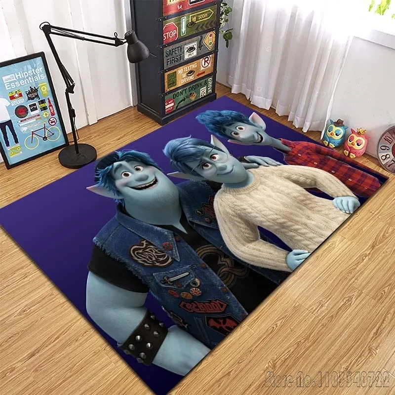 Disney 3D Onward Pattern Carpets for Living Room Bedroom Floor Mat Decor Anti-slip Rugs Sofa Mat Home Decor Kids Room Area Rug