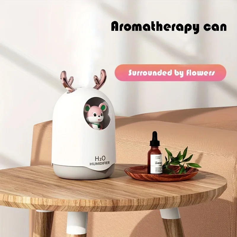 300ML Cute Humidifier Mini Aromatherapy Humidifiers Diffusers Essential Oil Diffuser Home Car Air Purifier Baby Sterilizer