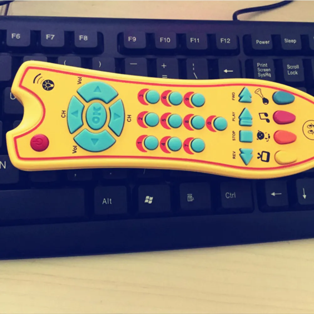 

Детский пульт дистанционного управления, премиум-класса, безопасный дизайн, мягкий свет, мигающий свет, для малышей 1-3 лет, обучающий, для детей