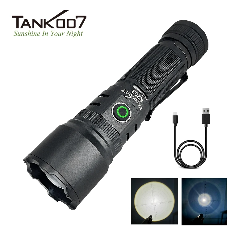 

TANK007 KZ03 LED Adjustable Flashlight Rechargeable 1250LM High Lumens Waterproof Handheld Flashlight for Outdoor Home Emergency