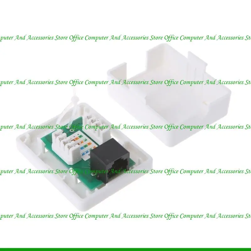 U55C CAT6 RJ45 8P8C UTP Kotak Pemasangan Desktop Port Tunggal Tunggal