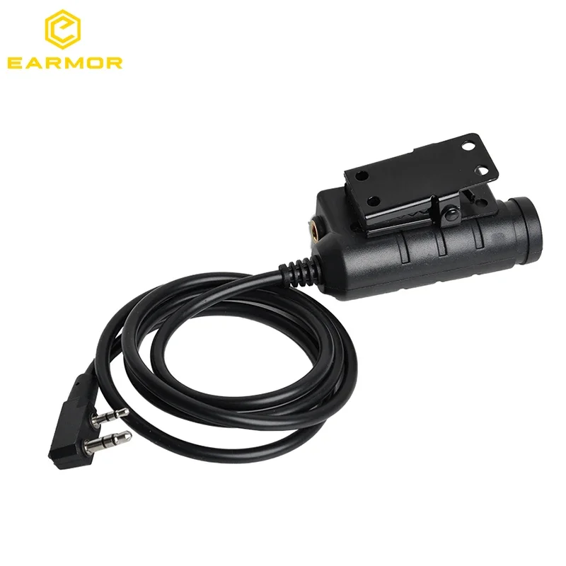 OPSMEN Earmor Military M51 PTT Tactical Push To Talk For M32/M32H Headset For Kenwood/ICOM Radio Softair Headphone Adapter