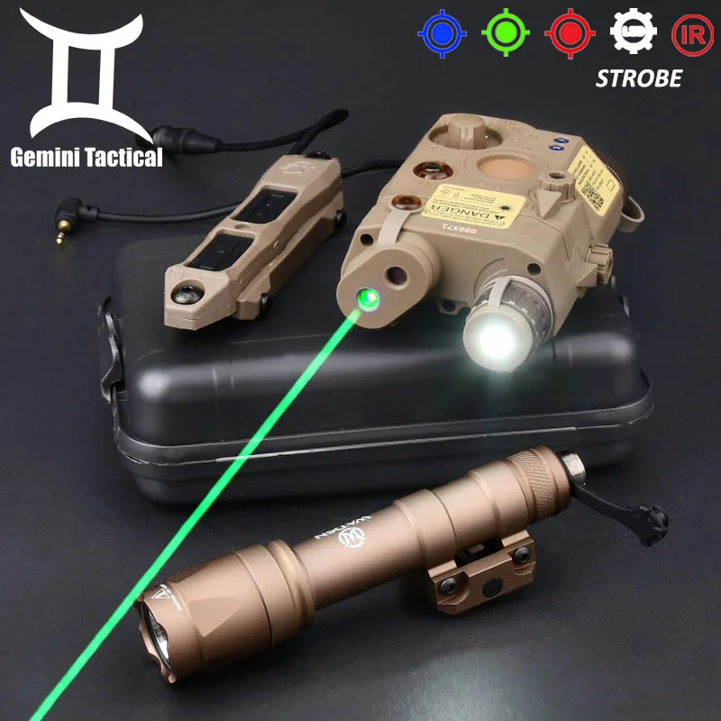 

Airsoft Wadsn M600C Scout Light PEQ-15 Red Green Blue IR Sight Laser PEQ 15 White LED Strobe Flashlight Remote Dual Switch