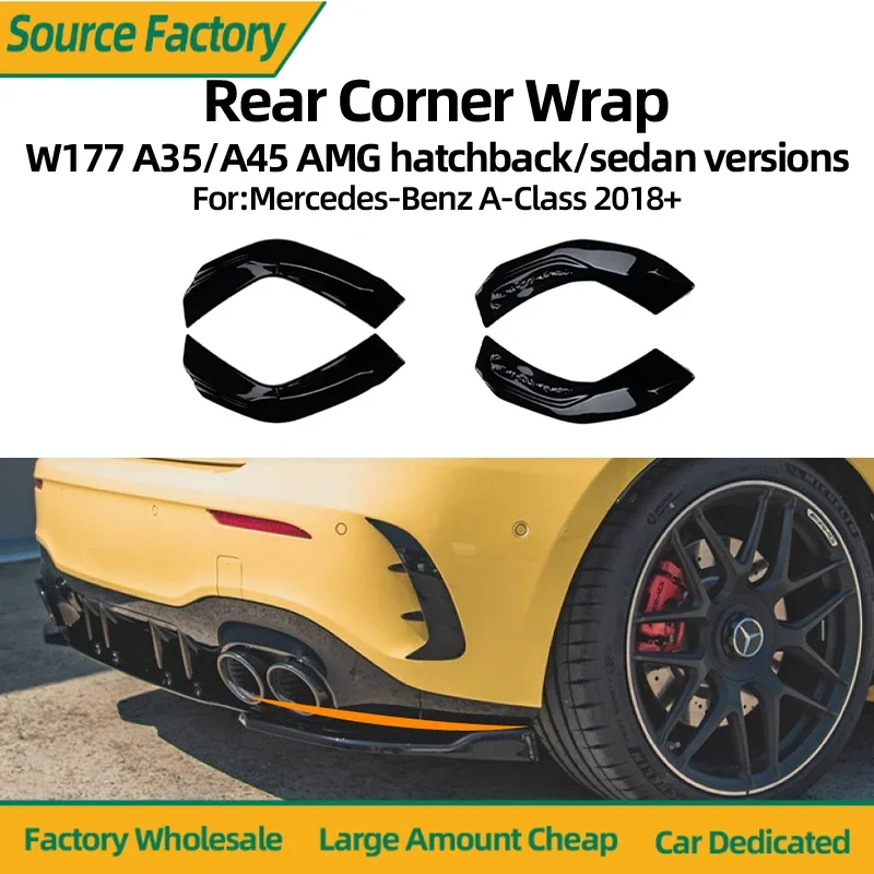 

Лидер продаж для Mercedes Benz A-Class W177/V177 A35/45 2018 + AMG, задняя угловая наклейка на автомобиль, аксессуары для внешней модификации