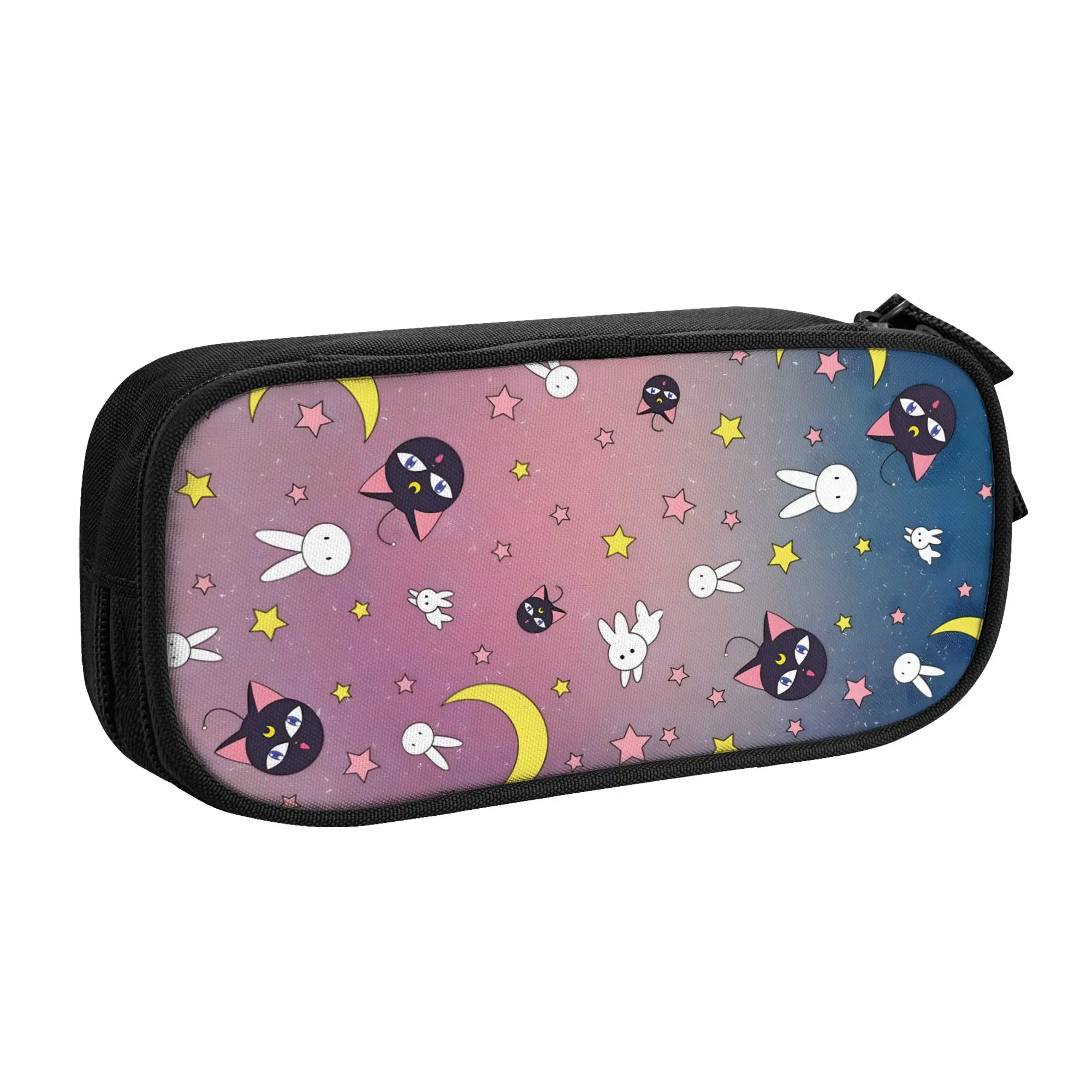 

1 Piece Sailor Moon Pencil Cases for Students Luna Moon Pen Box Pencil Bag Big Capacity Pencil Pouch Pen Holder