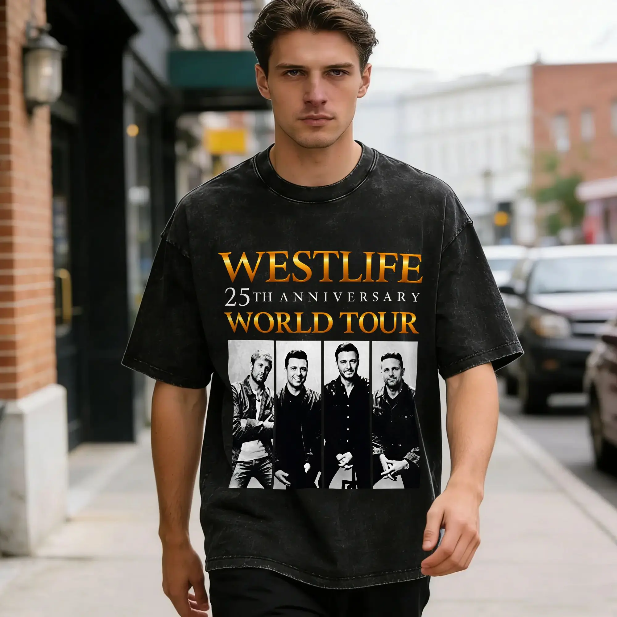 Westlife 25th Anniversary Tour 2026 T-Shirt  Harajuku T-Shirts Street Style Tshirt Summer Cotton O-Neck Big Size Top Tees